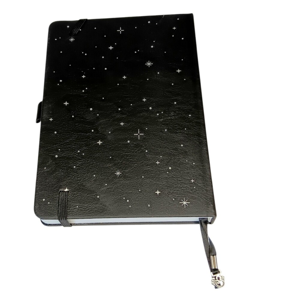 Archer & Olive Haunted Hollow Journal Black W/ Silver Moon & Stars Dot Grid New - Picture 4 of 15